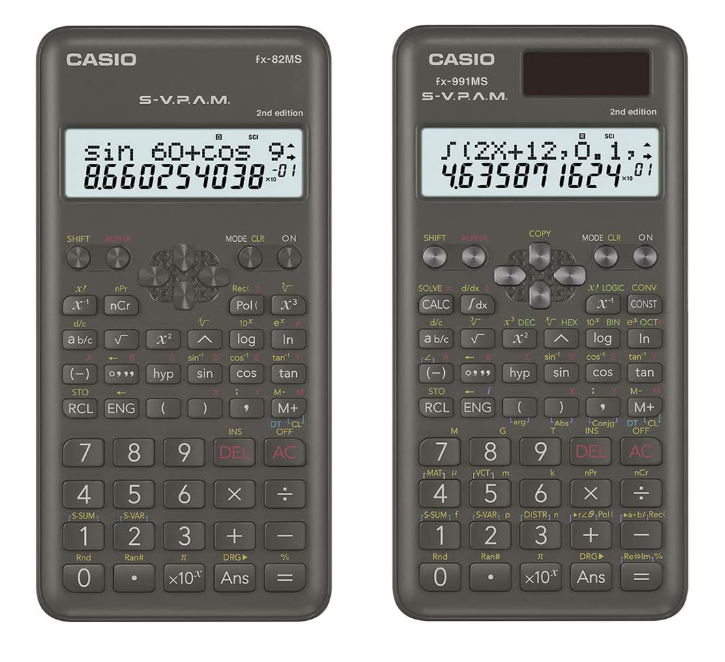 Casio FX-991MS 2nd Gen Scientific Calculator & Casio FX-82MS 2nd Gen Scientific Calculator, Black