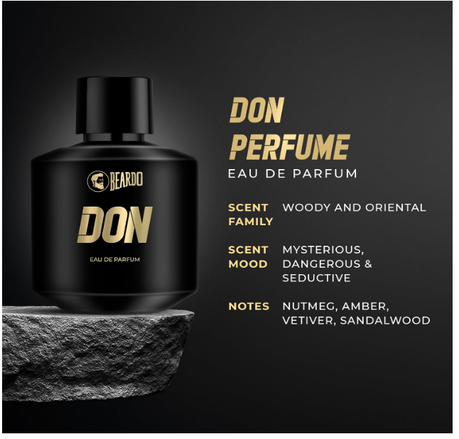 Beardo Don Perfume for Men,100ml | With Melon, Jasmin, Vanilla Intense Fresh | Strong Long Lasting Mens Perfume | EAU DE PARFUM Men | Gift For Men | Gift for husband | Gift for boyfriend - Image 3