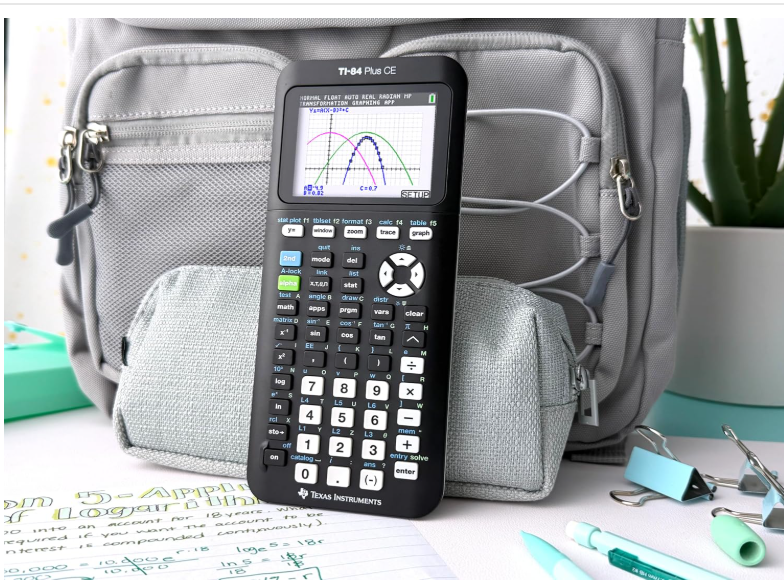 Texas Instruments TI-84 Plus CE Graphing Calculator, Black 7.5 Inch Computer version included, USB charging, Full color, Faster than TI-84 Plus - Image 3