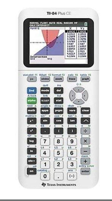 TI-84 Plus CE Color Graphing Calculator, White