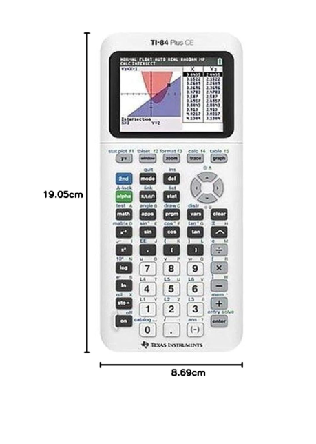TI-84 Plus CE Color Graphing Calculator, White - Image 2