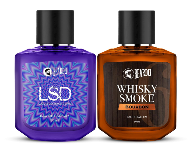 Beardo Whiskey Smoke Bourbon & LSD Perfume For Men (50Ml X Pack Of 2) | Concentrated Sprays - Long Lasting Fragrance | Long Lasting Perfume for Men | Date Night Perfume For Men | Gift for Men | Gift For Friends