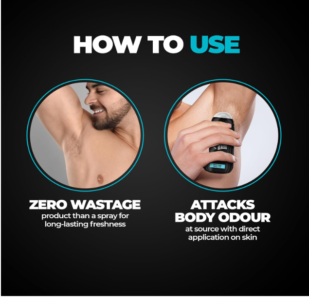 Beardo Ice Blast Body Wash 200ml , Ice Blast Perfume Roll On 50ml & Ice Blast Face Wash 100ml | Refreshing Menthol Cooling Instant Icy Cool Freshness Body Wash ,Roll on & Facewash | Summer Kit for Men | Set of 3 - Image 3