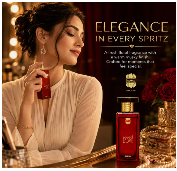 Ajmal Sacred Love EDP Floral Perfume for Women, 50 ml - Image 3