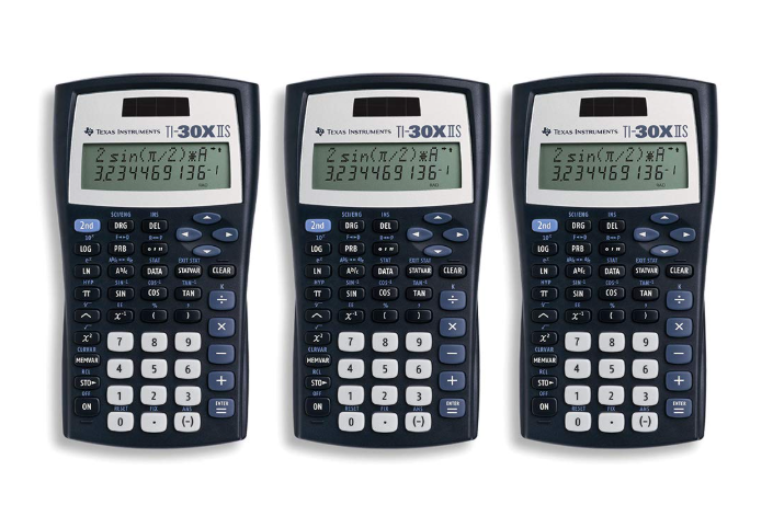 Texas Instruments TI-30X IIS 2-Line Scientific Calculator, Black with Blue Accents (3, Black)