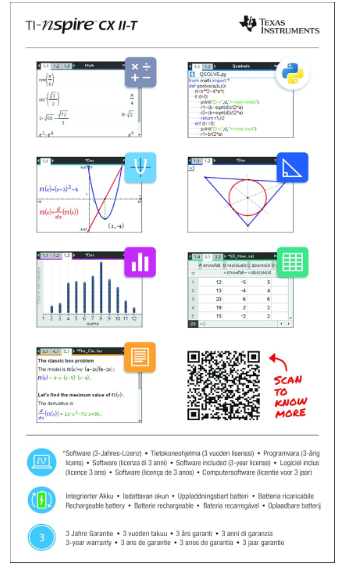 TI-Nspire CX II-T Advanced graphing Calculator Plus Computer Software - Image 2