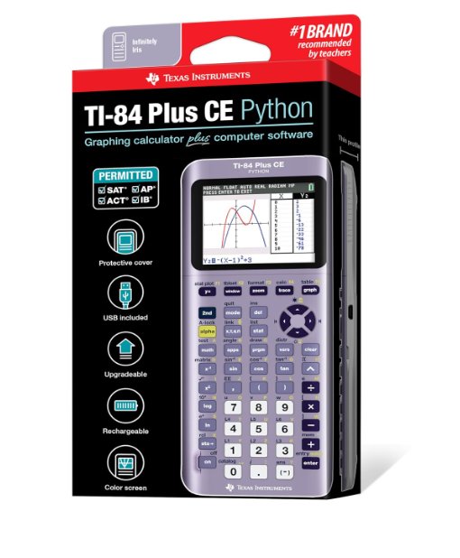 Texas Instruments TI-84 Plus CE Color Graphing Calculator, Teal (Metallic) - Image 2