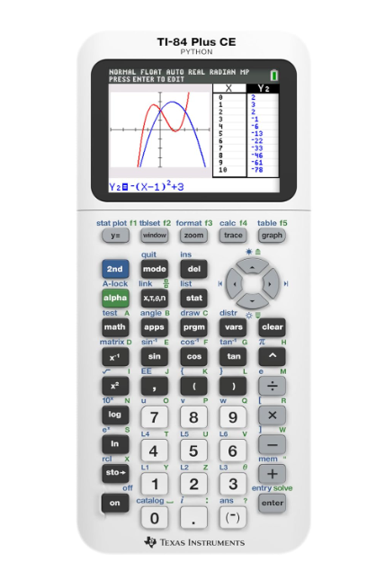 Texas Instruments TI-84 Plus CE White Calculator