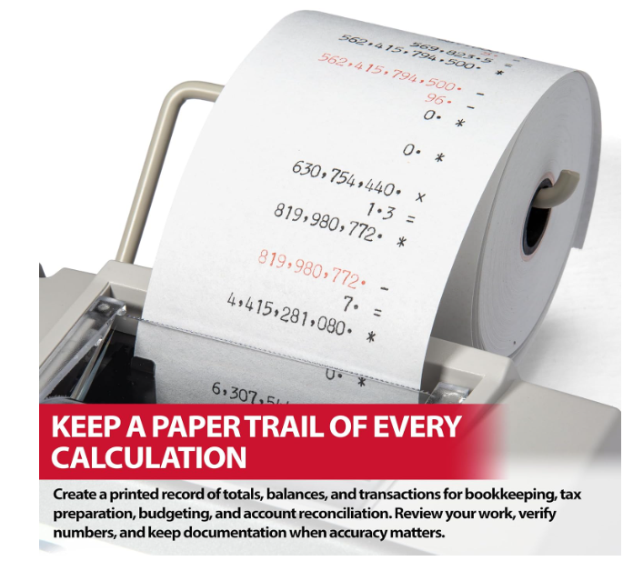 Sharp EL-1750V Two-Color Printing Calculator 2 Lines/Sec 3" Black/Red Fast 2.2 Lines-Per-Second Ink Printer with Cost, Sell and Margin Keys, Metal and Plastic Enclosure, 9.1 x 5.9-Inches - Image 2