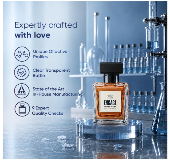 Engage Luxury Perfume Gift Set for Men 80ml (20ml x 4) |4 Unique EDP Fragrances| Long Lasting |Travel Size Perfume Combo|Birthday, Anniversary, Wedding Gift|No Parabens|Dermat-Tested - Image 2
