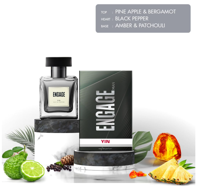 Engage Yin Eau De Parfum for Men 50ml|Fresh Bergamot Patchouli|Long Lasting Perfume|Perfume for Man|Ideal for Evening|No Parabens|No Silicones| Dermat-Tested EDP| Gift for man|Also Try Maracuja Coganc - Image 2
