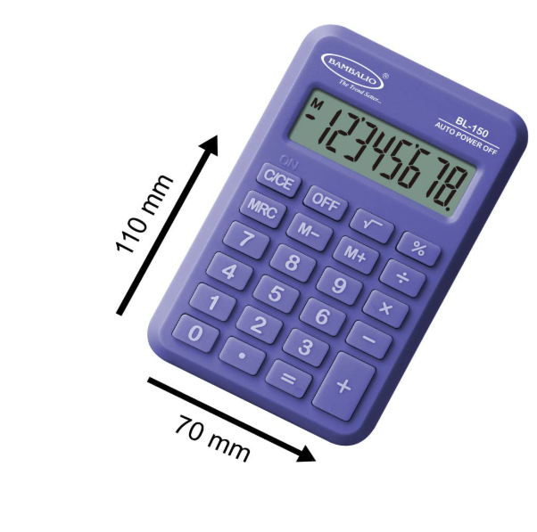 Bambalio 8 Digits BL-150 Pocket Size Electronic Calculator 3 Years Warranty. (Purple) - Image 2