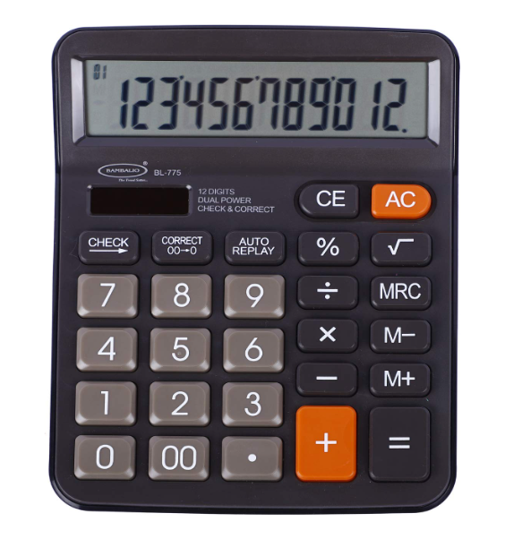 Bambalio 12 Digits BL-775 Large Display 3 Years Warranty Electronic Calculator