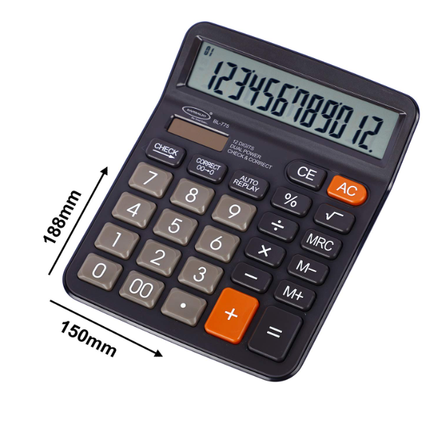 Bambalio 12 Digits BL-775 Large Display 3 Years Warranty Electronic Calculator - Image 2